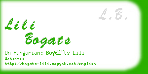 lili bogats business card